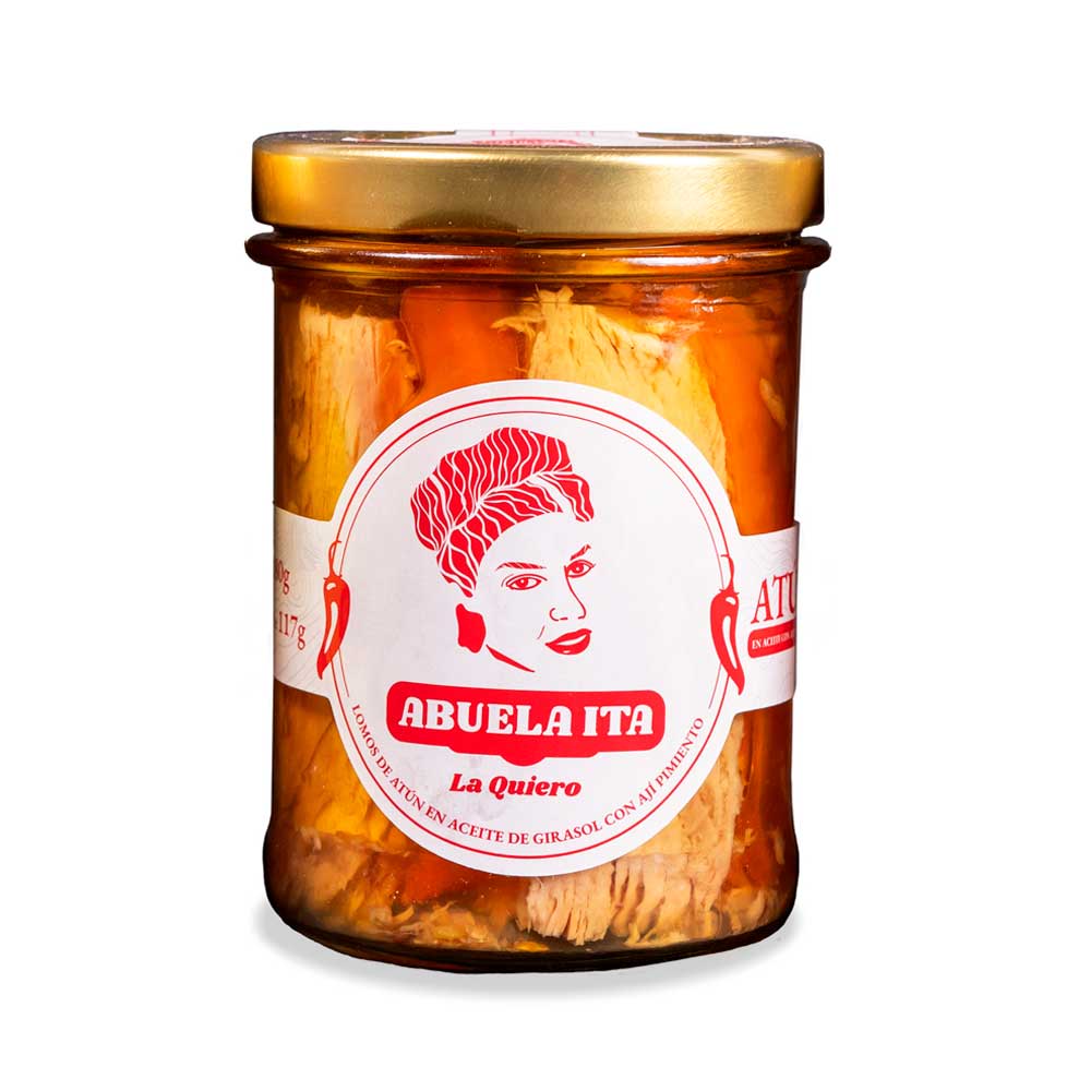 Lomos de atún en aceite de girasol y ají pimiento Abuela Ita