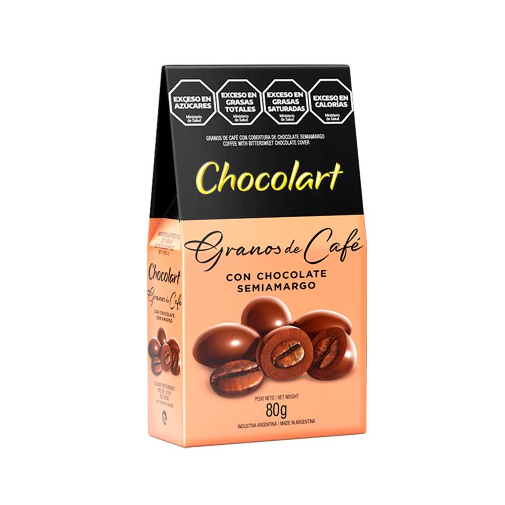 Caja de Chocolart GRANOS DE CAFÉ CON COBERTURA SEMIAMARGA