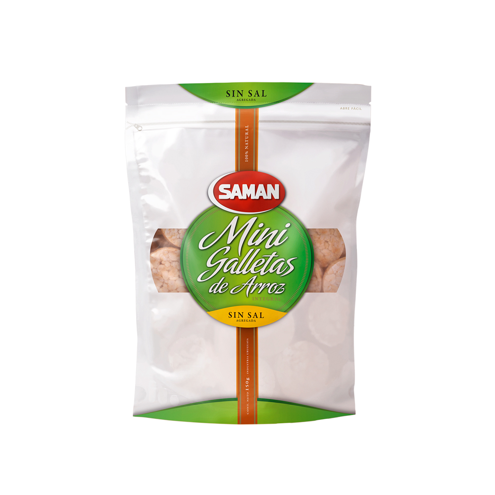 Mini galletas de arroz sin sal