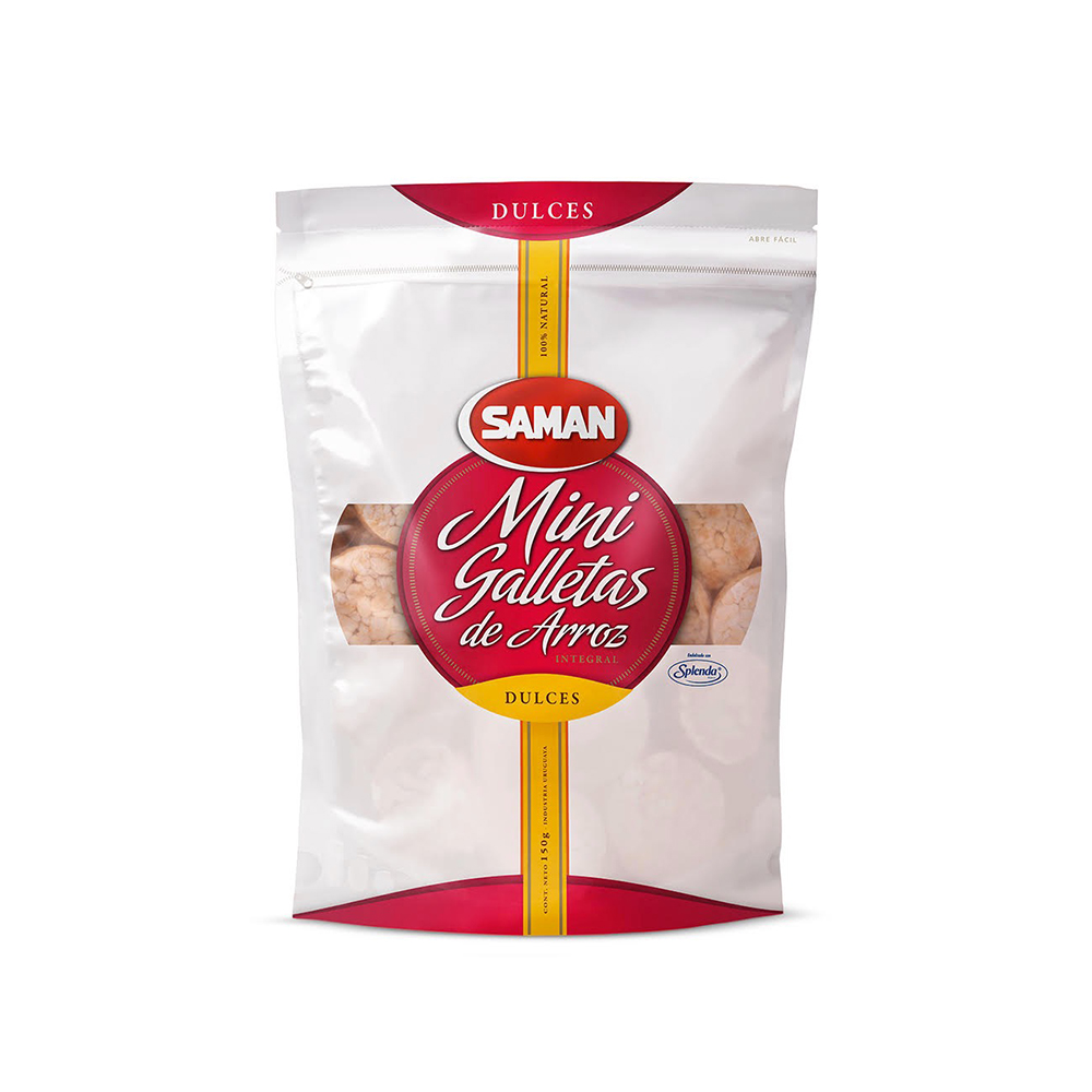 Mini galletas de arroz dulces